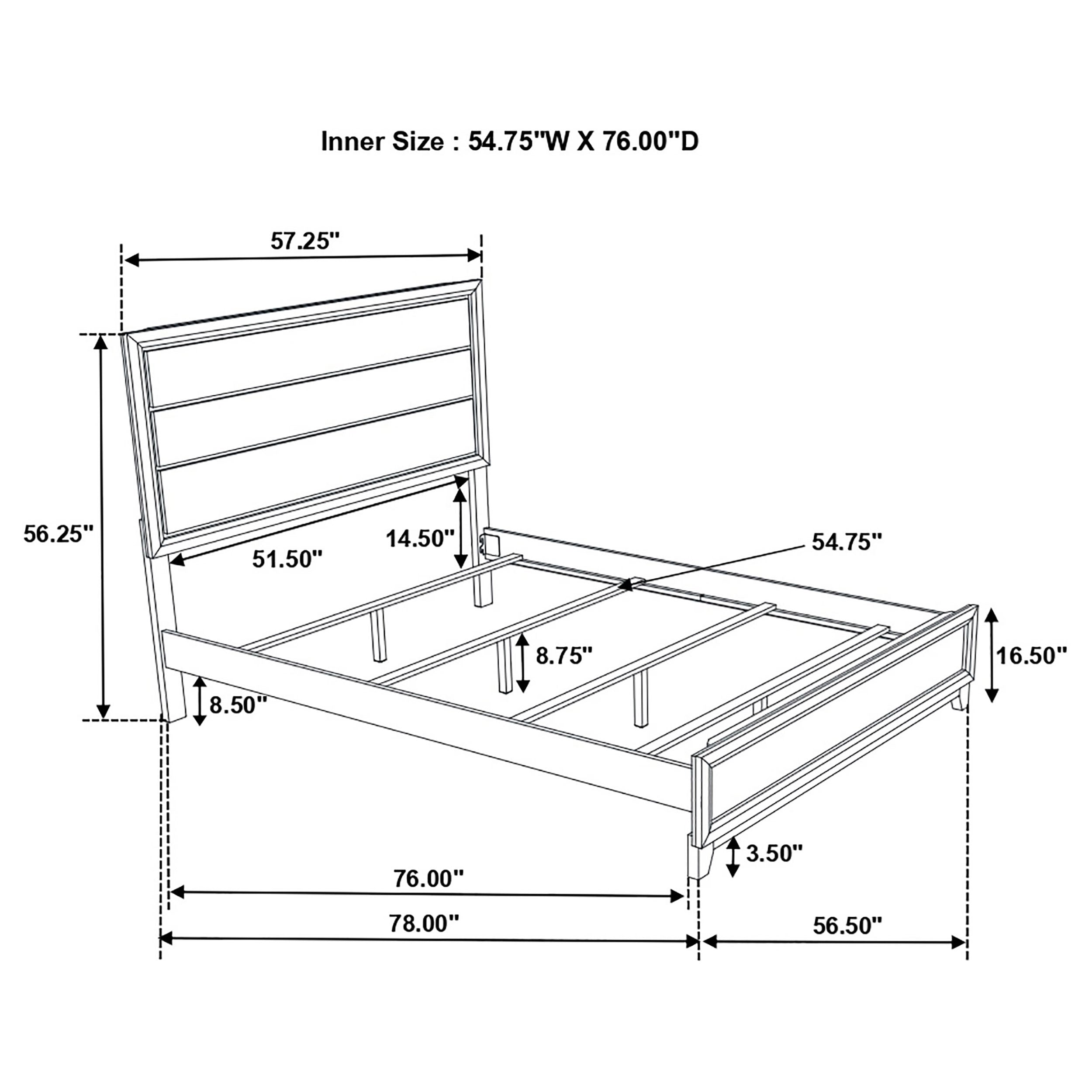 Watson Wood California King Panel Bed Grey Oak