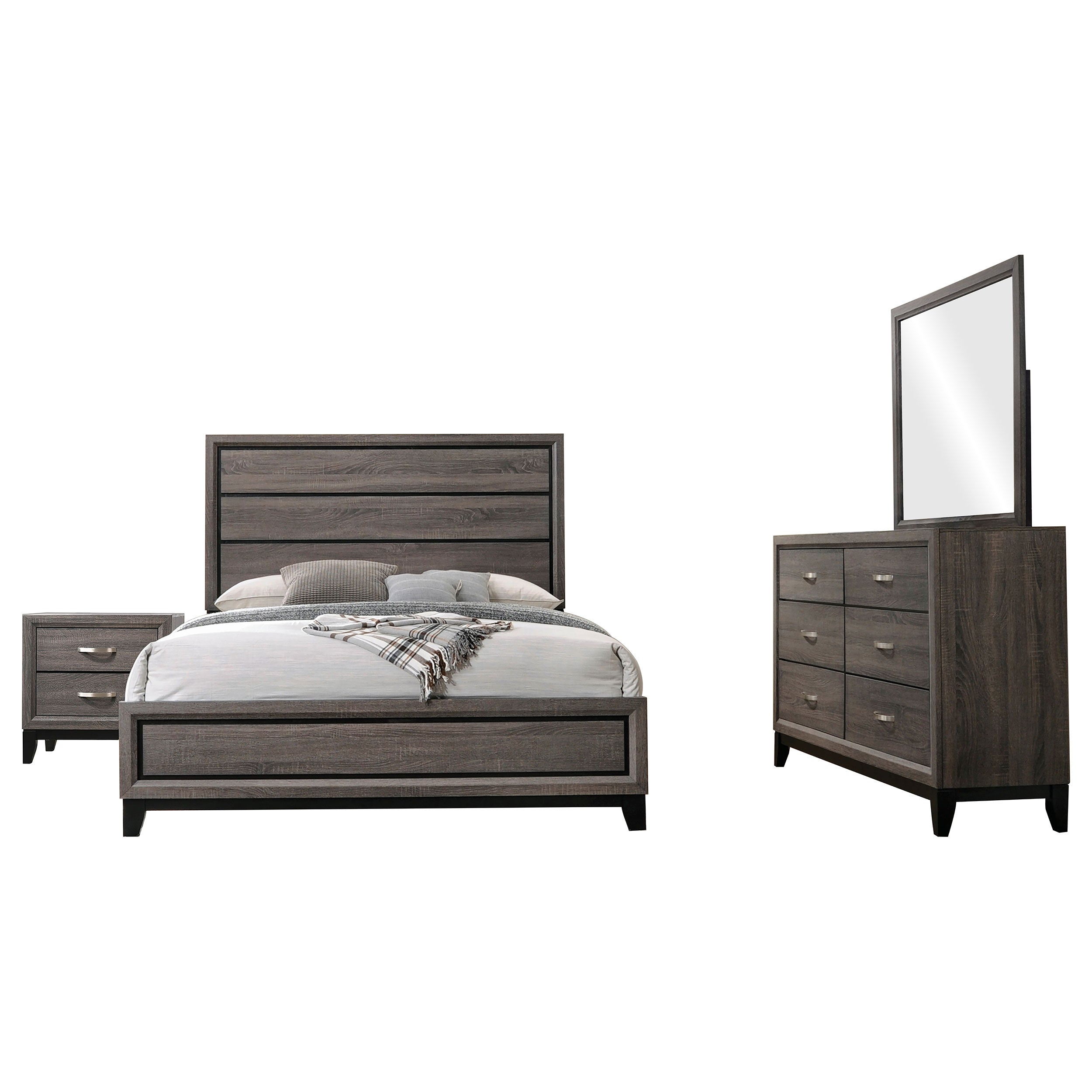 Watson California King Bedroom Set Grey Oak