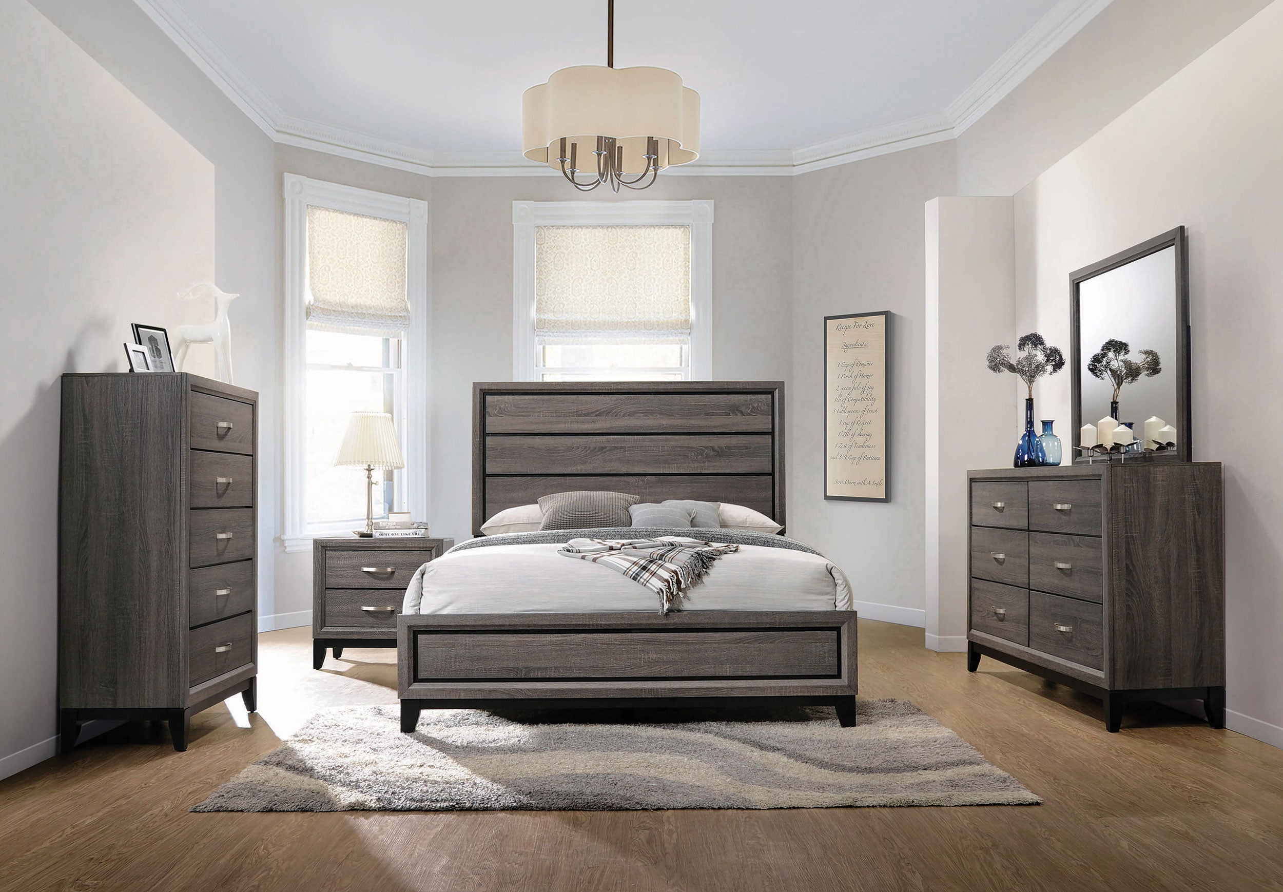 Watson California King Bedroom Set Grey Oak