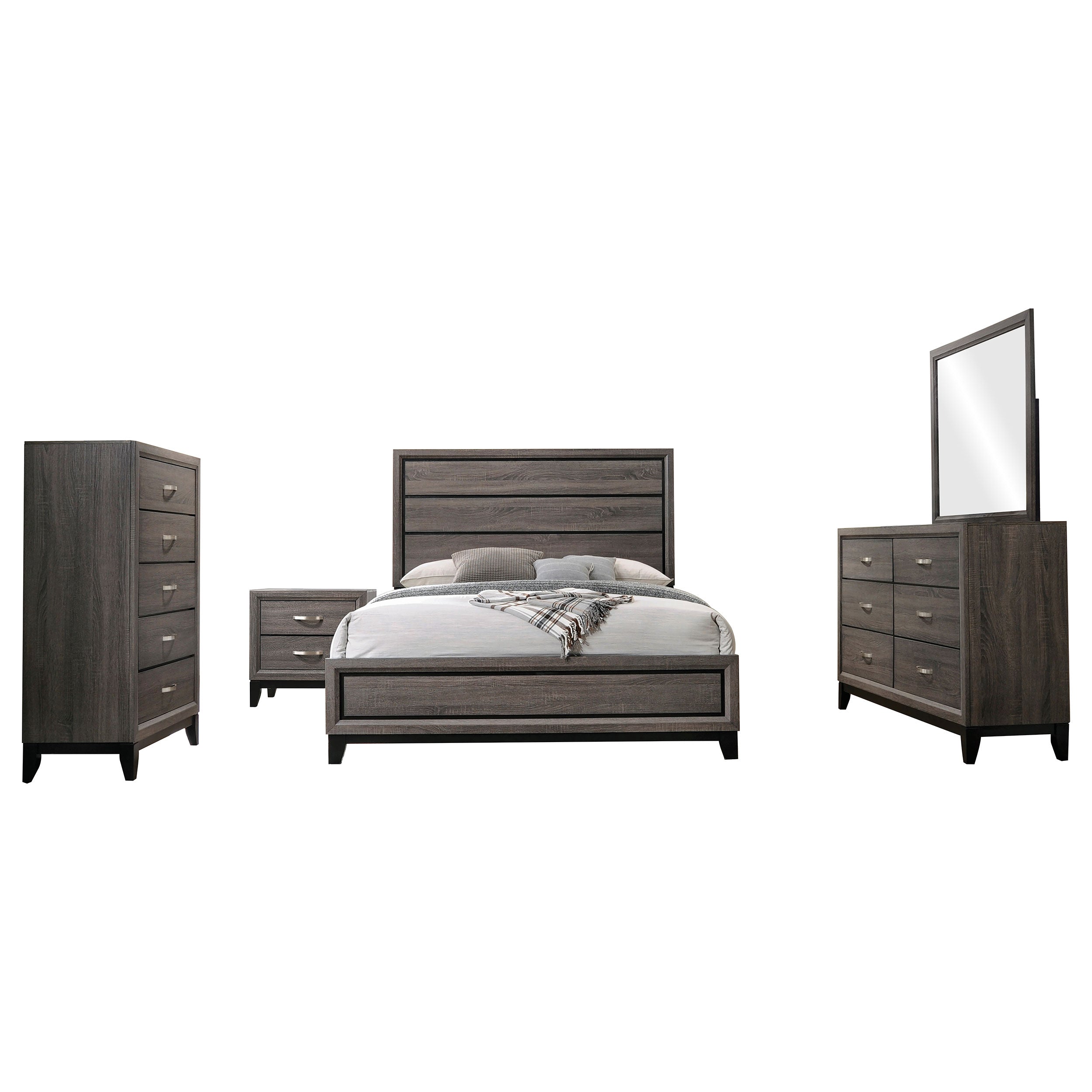 Watson California King Bedroom Set Grey Oak