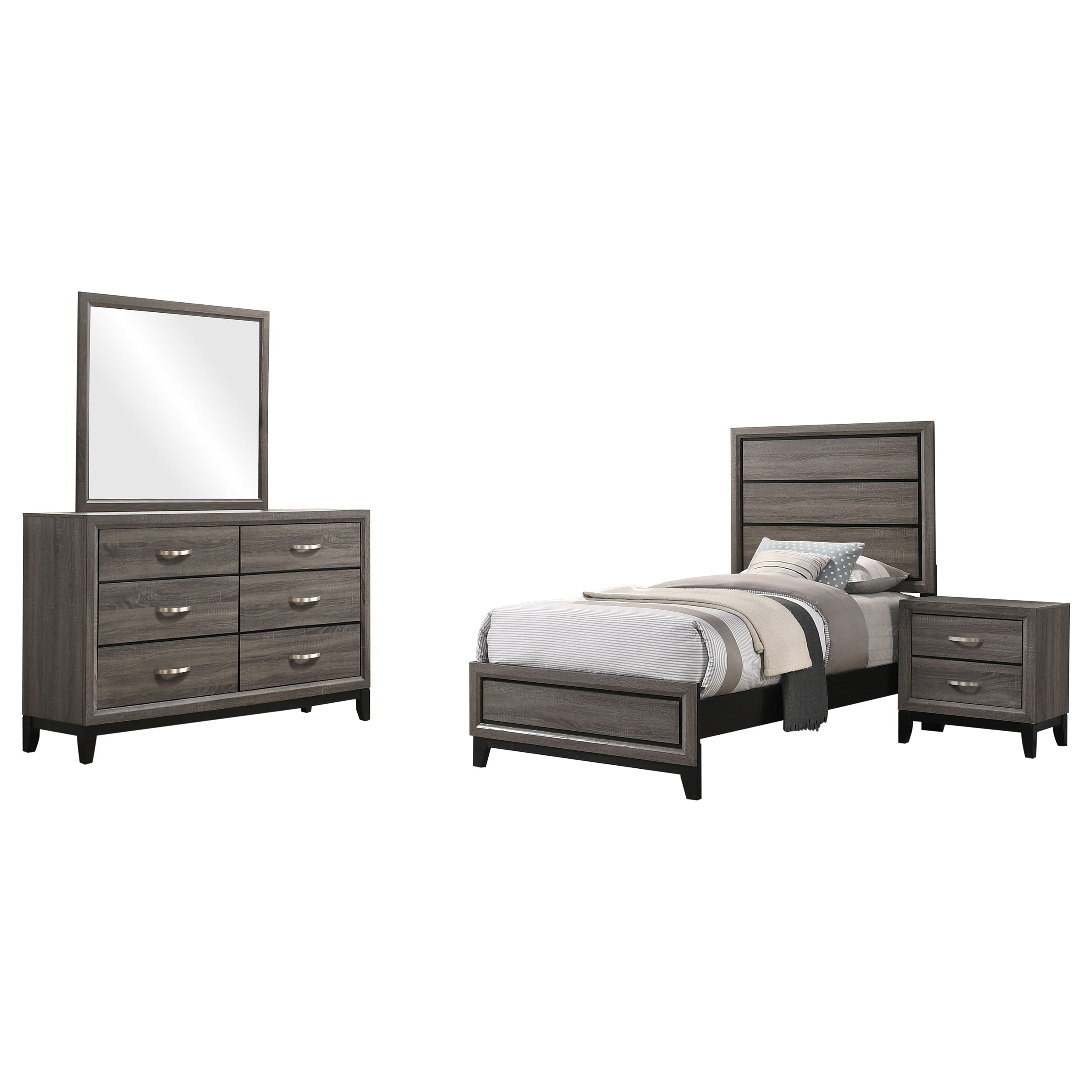 Watson California King Bedroom Set Grey Oak