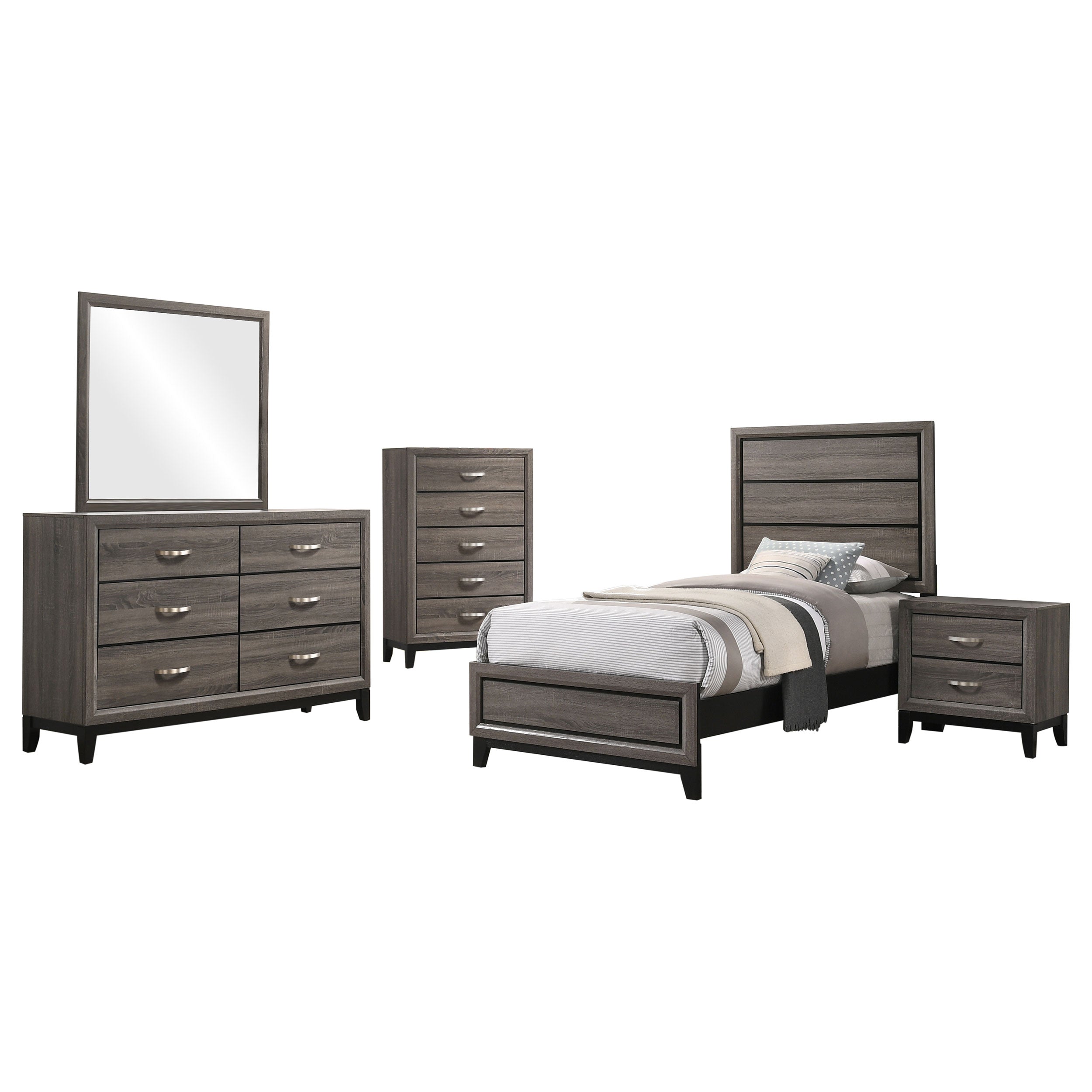 Watson California King Bedroom Set Grey Oak