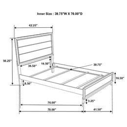 Watson Wood California King Panel Bed Grey Oak