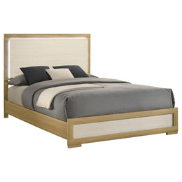 Hyland Panel Bed LED Headboard Natural