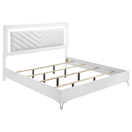 Cassia LED Bedroom Set White High Gloss