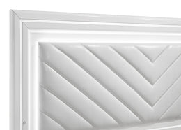 Cassia LED Panel Bed White High Gloss