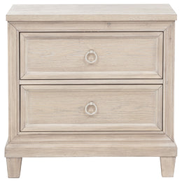 Pembroke 2-drawer Nightstand Bedside Table Washed Oak