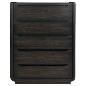Leandro 5-drawer Bedroom Chest of Drawers Burnished Black