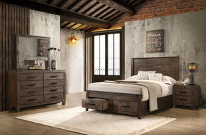 Woodmont California King Bedroom Set Golden Brown