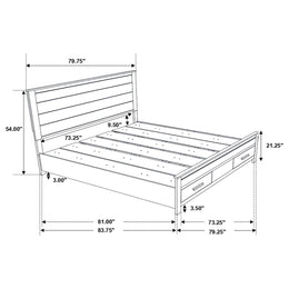 Woodmont California King Storage Bed Rustic Golden Brown