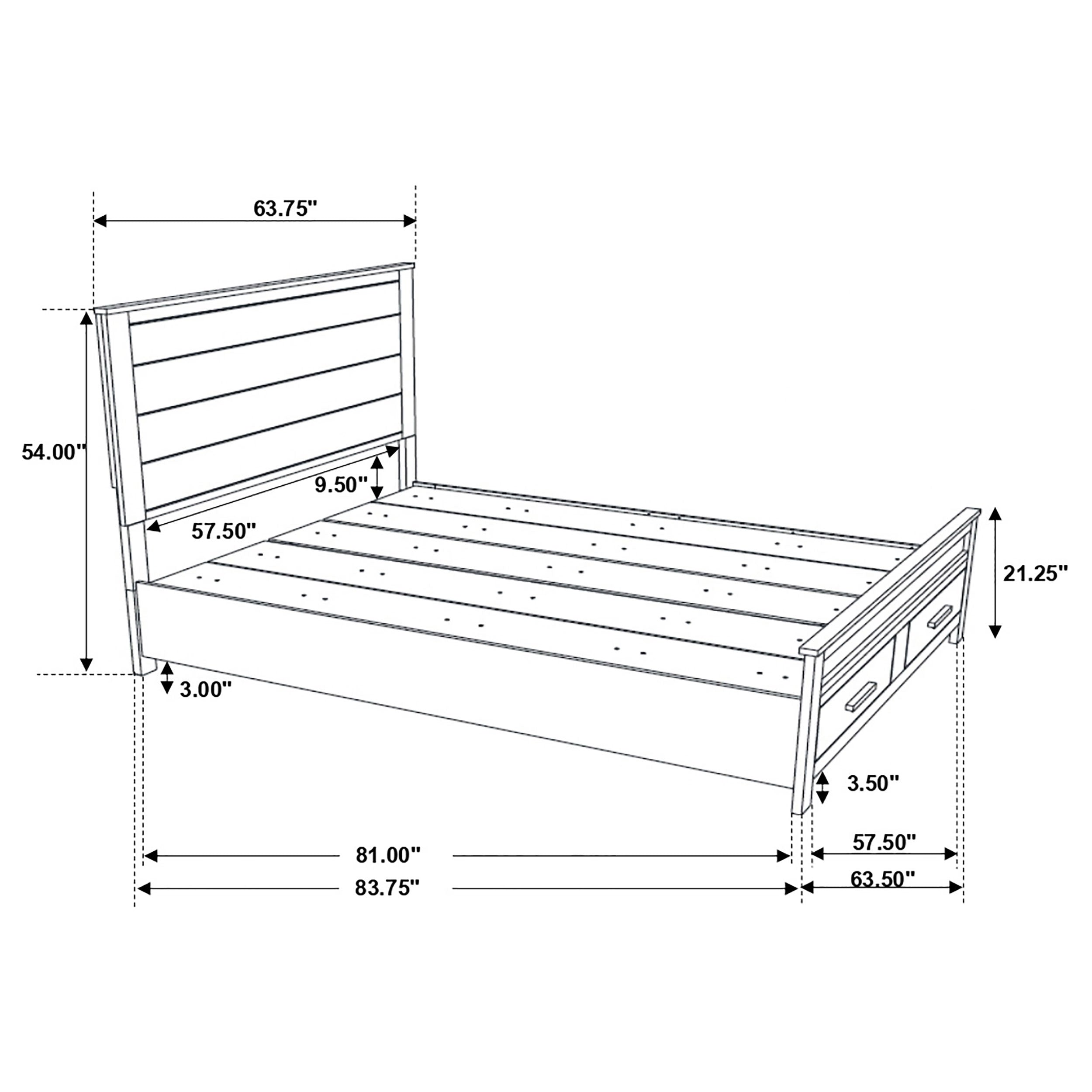 Woodmont California King Storage Bed Rustic Golden Brown