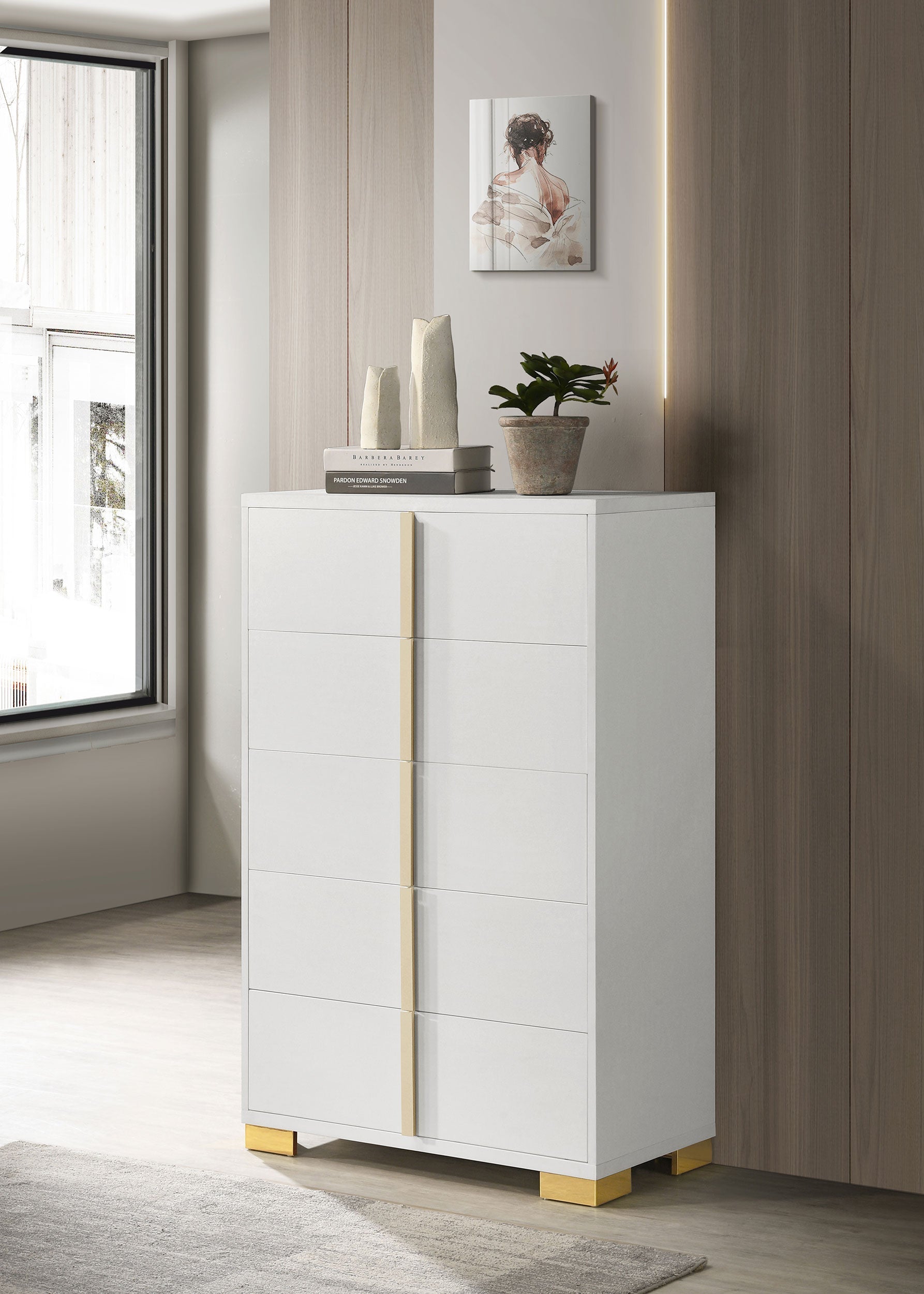 Marceline 5-drawer Bedroom Chest Black