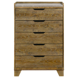 Henderson 5-drawer Bedroom Chest of Drawers Medium Oak