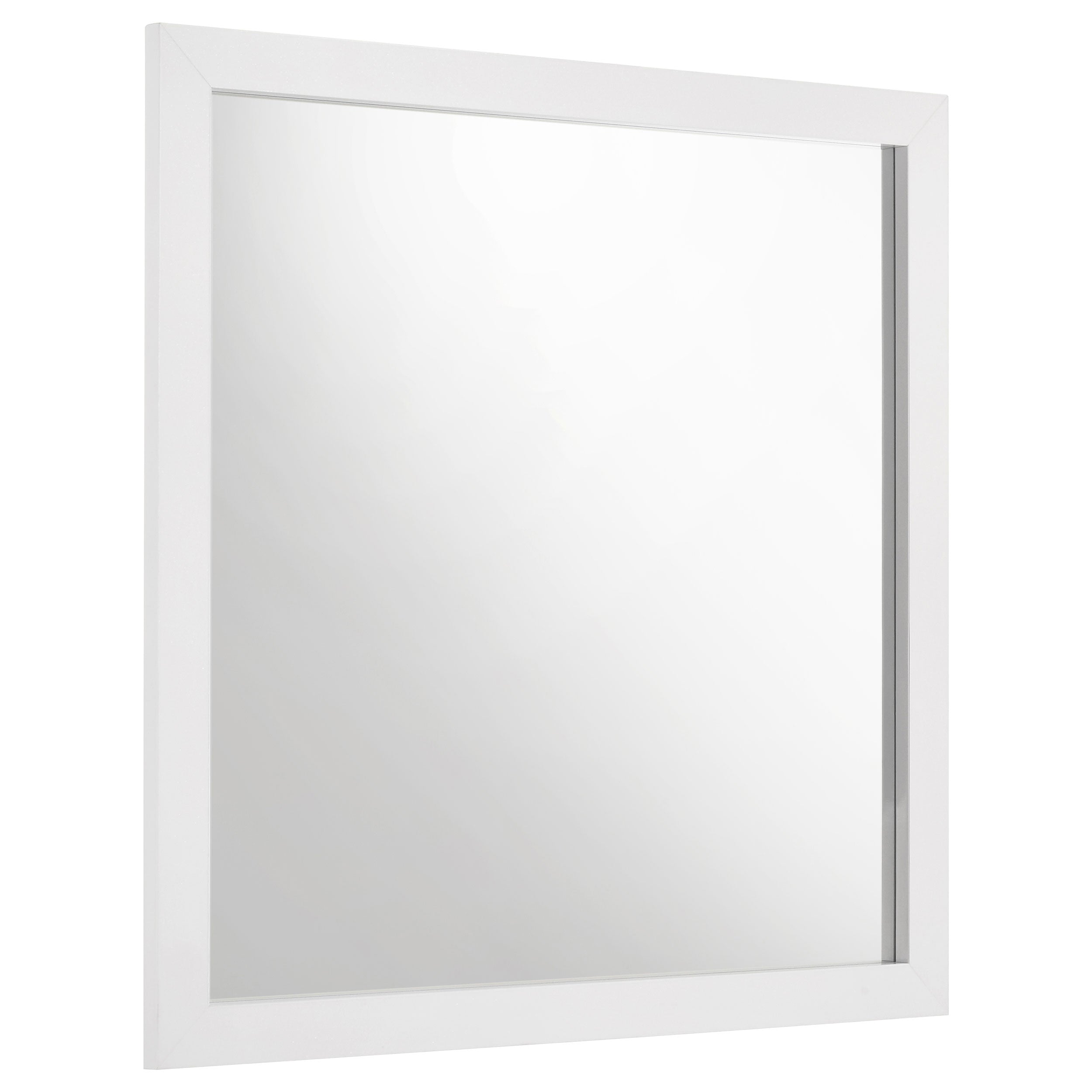 Ines 6-drawer Bedroom Dresser with Mirror Cabinet White High Gloss