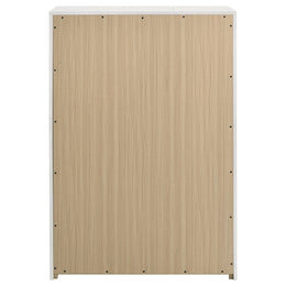 Ines 5-drawer Bedroom Chest of Drawers White High Gloss