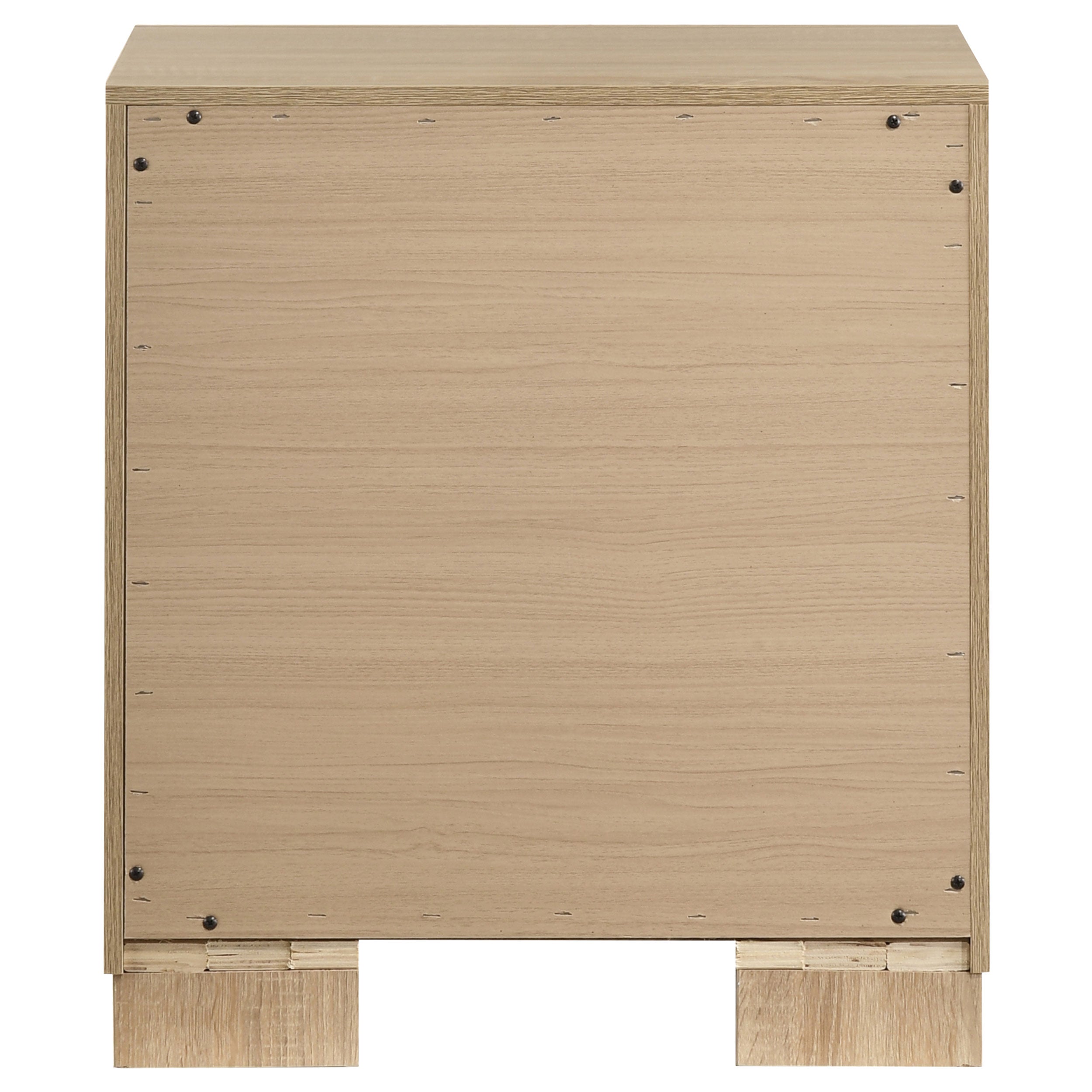 Arielle 2-drawer Bedroom Nightstand with Casters Light Oak