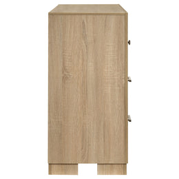 Arielle 6-drawer Bedroom Dresser Cabinet Light Oak
