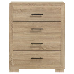 Arielle 4-drawer Bedroom Chest of Drawers Light Oak