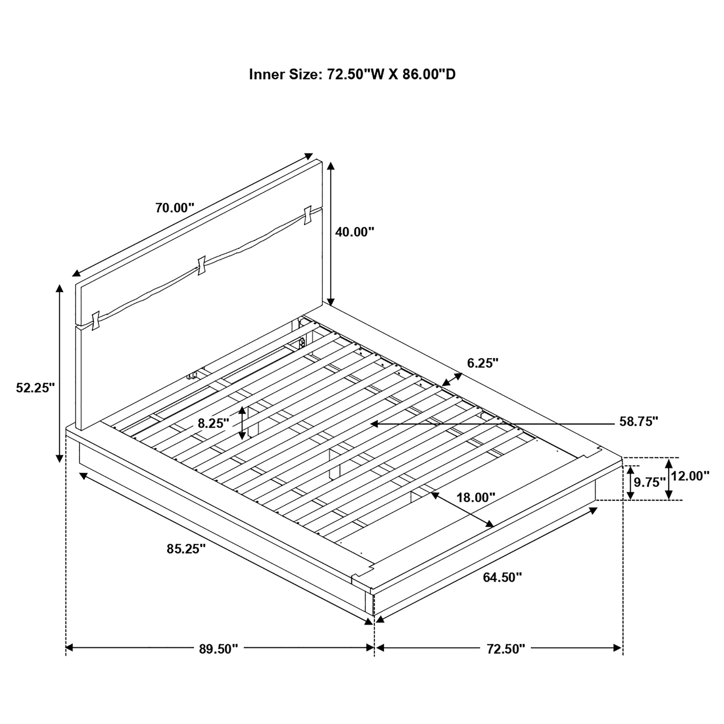 Winslow Wood California King Panel Bed Smokey Walnut
