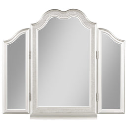 Evangeline 4-drawer Vanity Desk Makeup Table Silver Oak