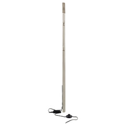 Evangeline Length LED Light Floor Mirror Silver Oak