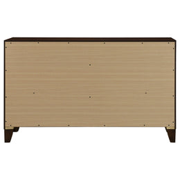 Welsley 6-drawer Dresser and Mirror Walnut