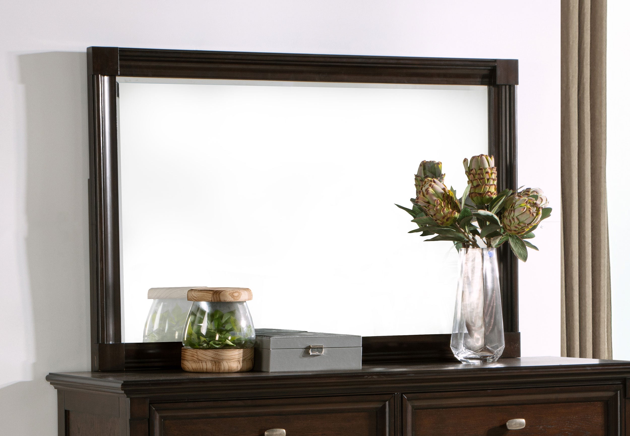 Antonella Upholstered Dresser Mirror Camel