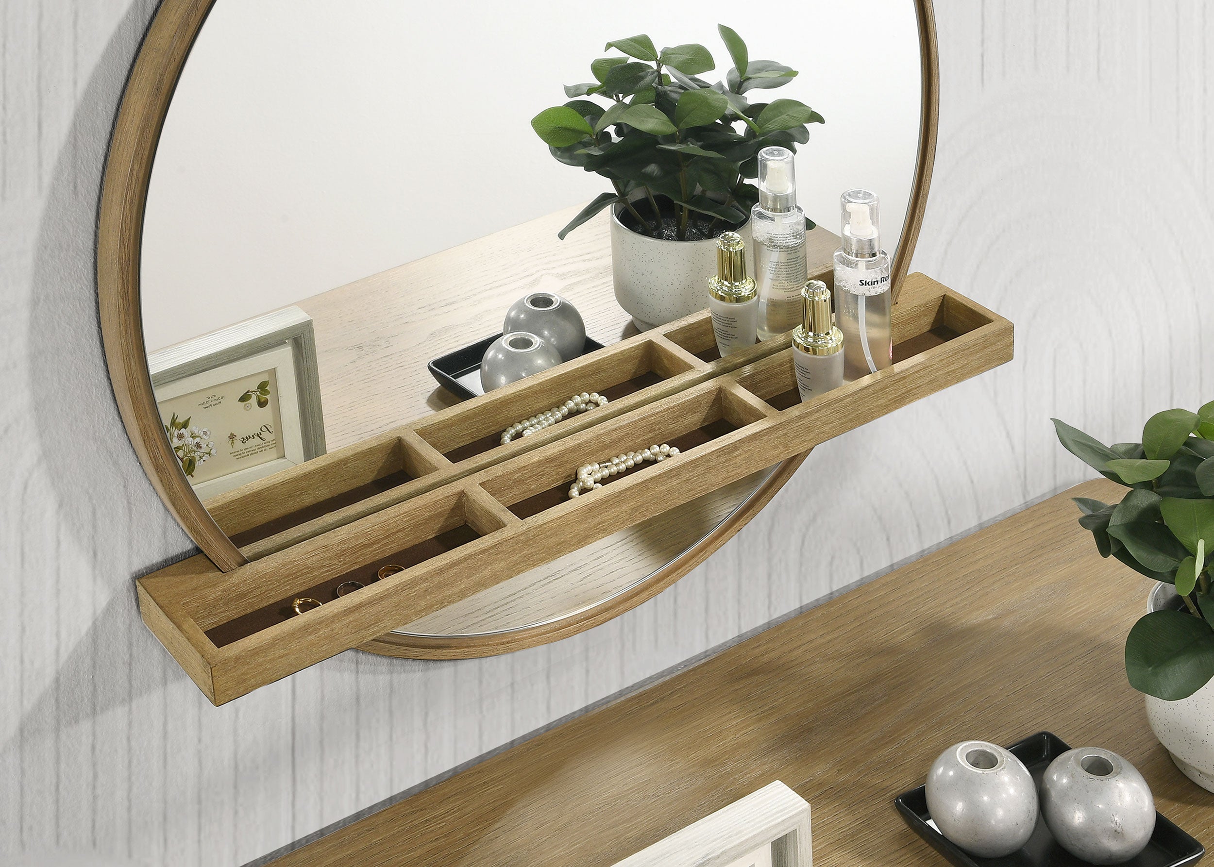 Arini Makeup Vanity Table and Mirror Set Black