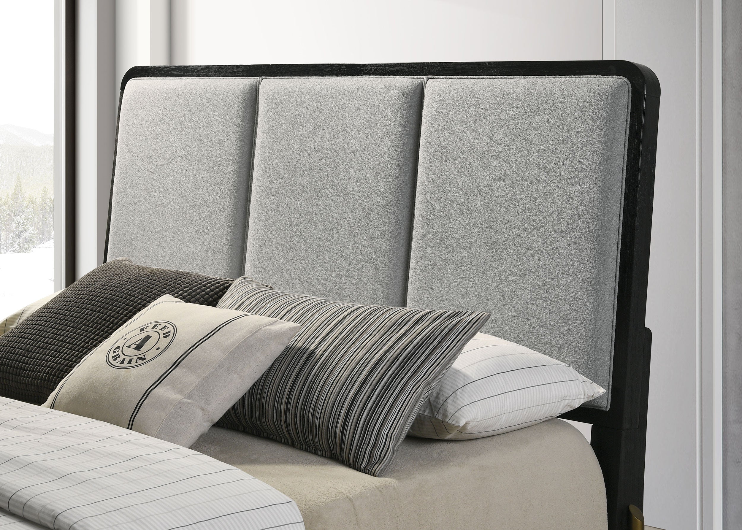 Arini RattanPanel Bed Sand Wash and Natural