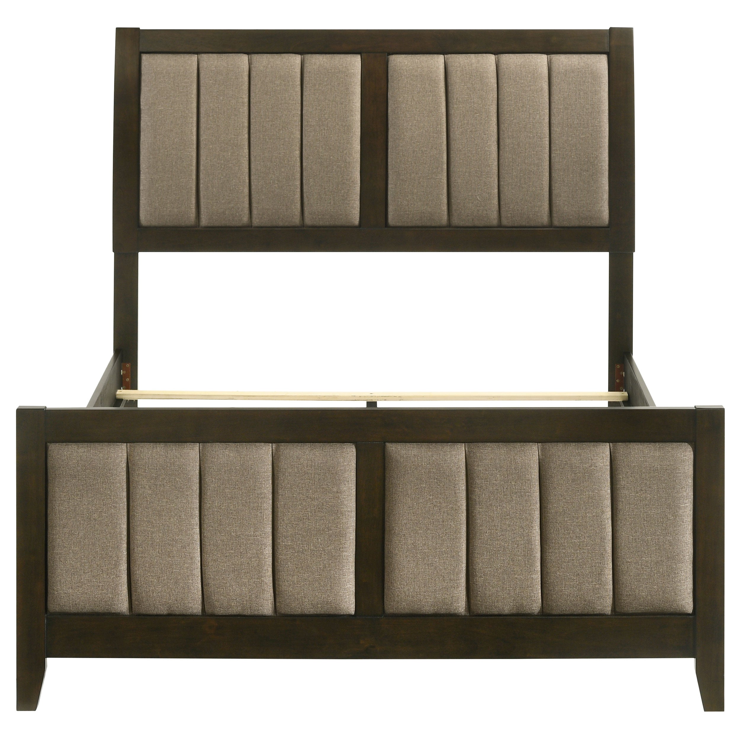 Wilkes 51-inch Upholstered California King Bed Dark Cocoa