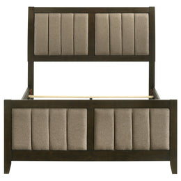 Wilkes 51-inch Upholstered California King Bed Dark Cocoa