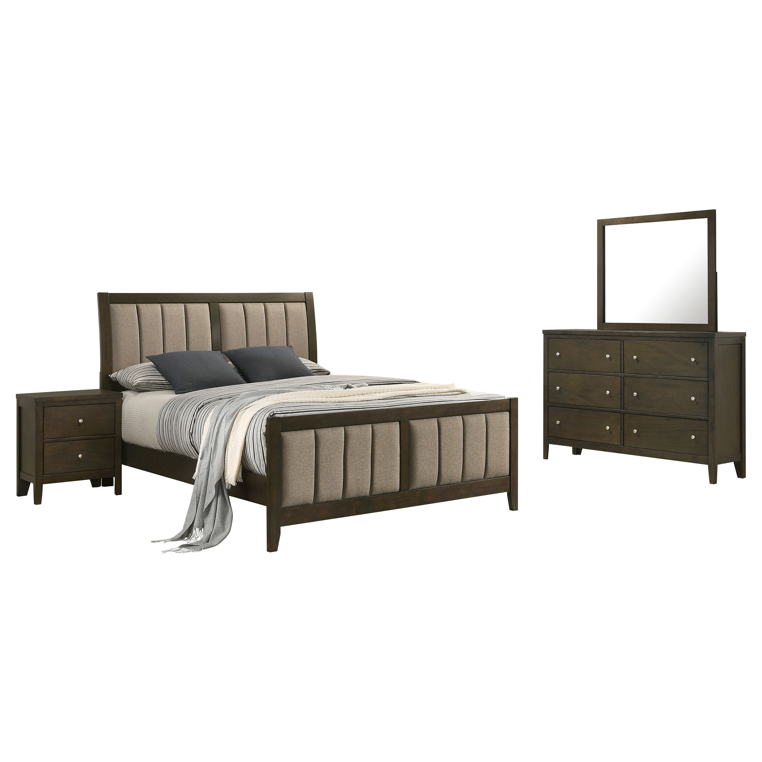 Wilkes California King Bedroom Set Dark Cocoa