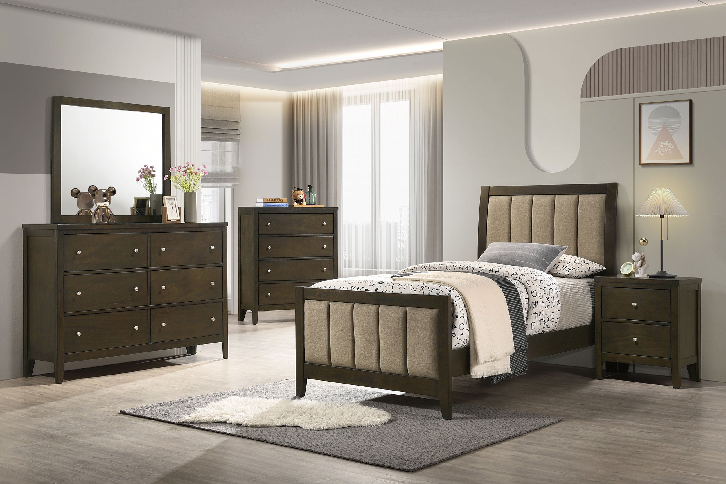 Wilkes California King Bedroom Set Dark Cocoa