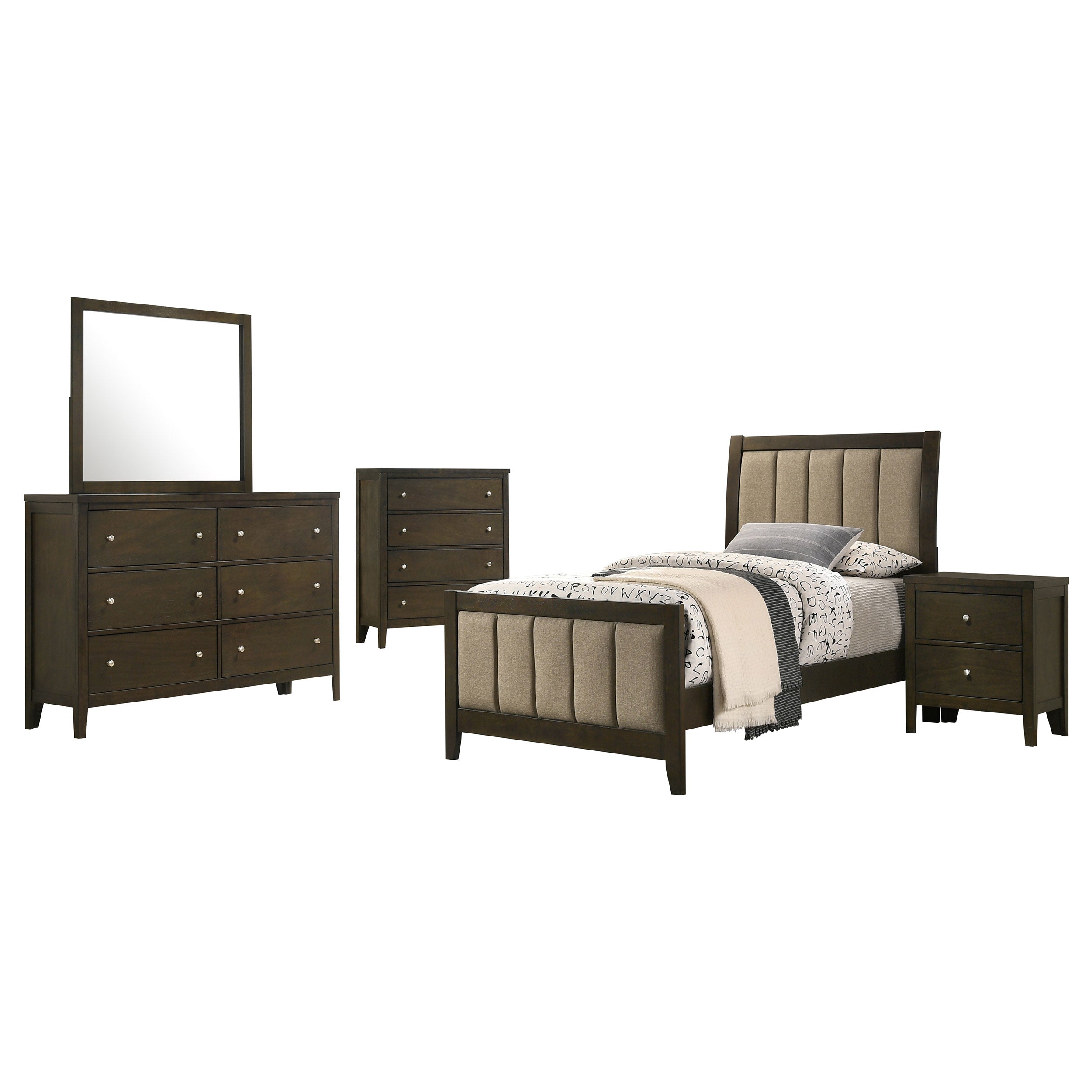 Wilkes California King Bedroom Set Dark Cocoa