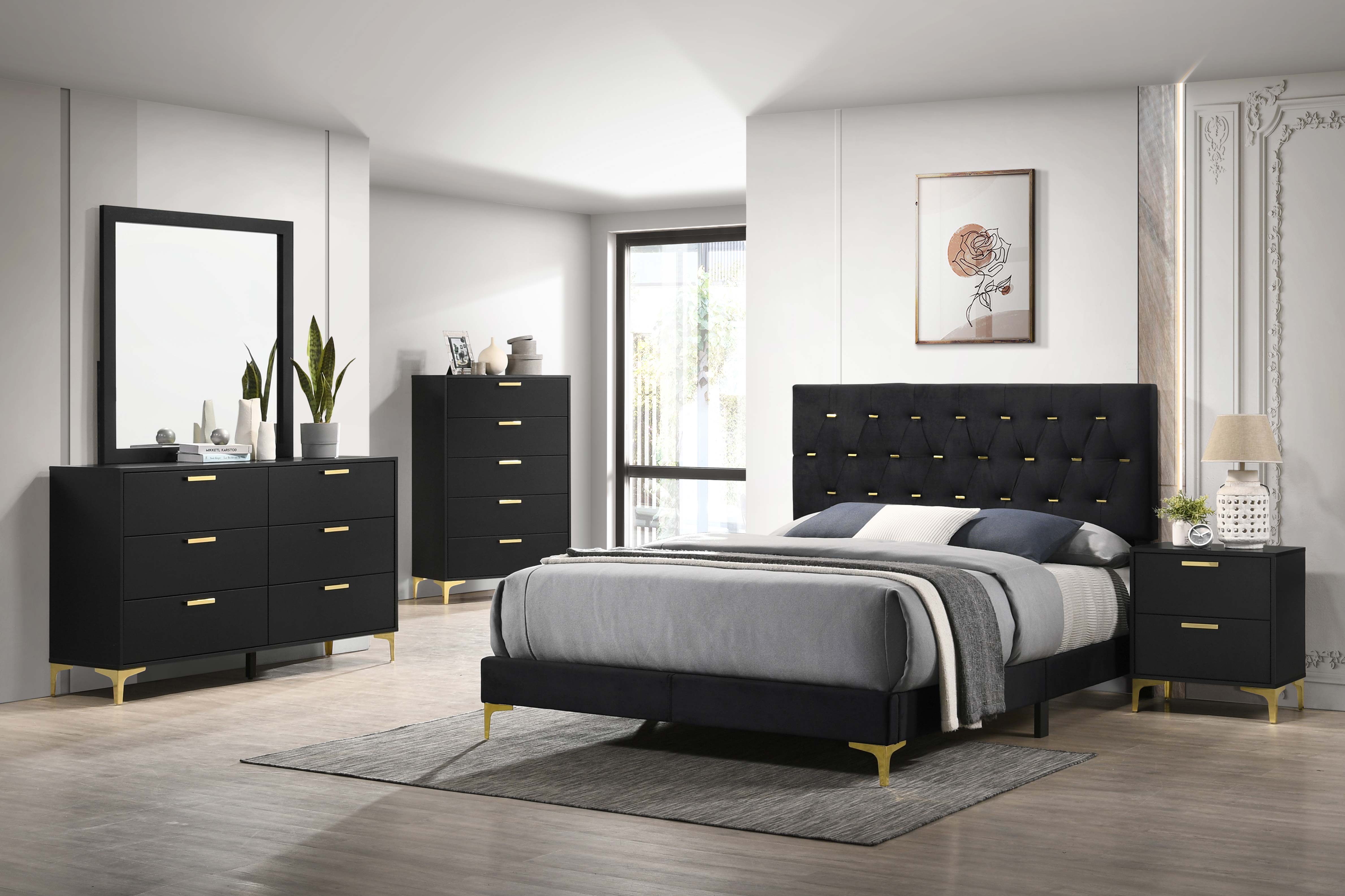 Kendall California King Bedroom Set Black