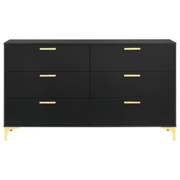 Kendall 6-drawer Dresser Black