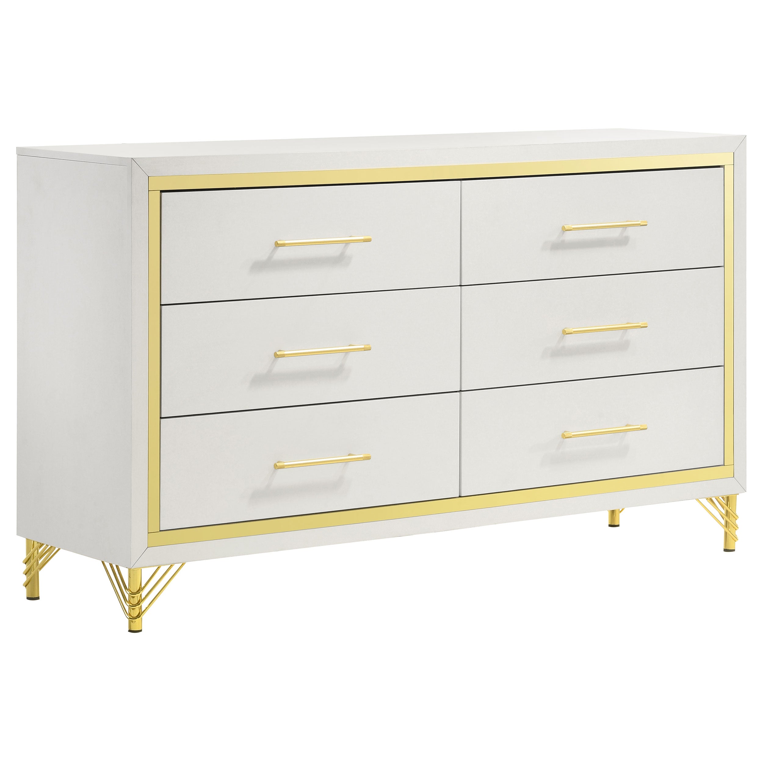 Lucia Bedroom Set Beige and White