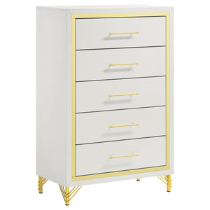 Lucia 5-drawer Bedroom Chest of Drawers Black
