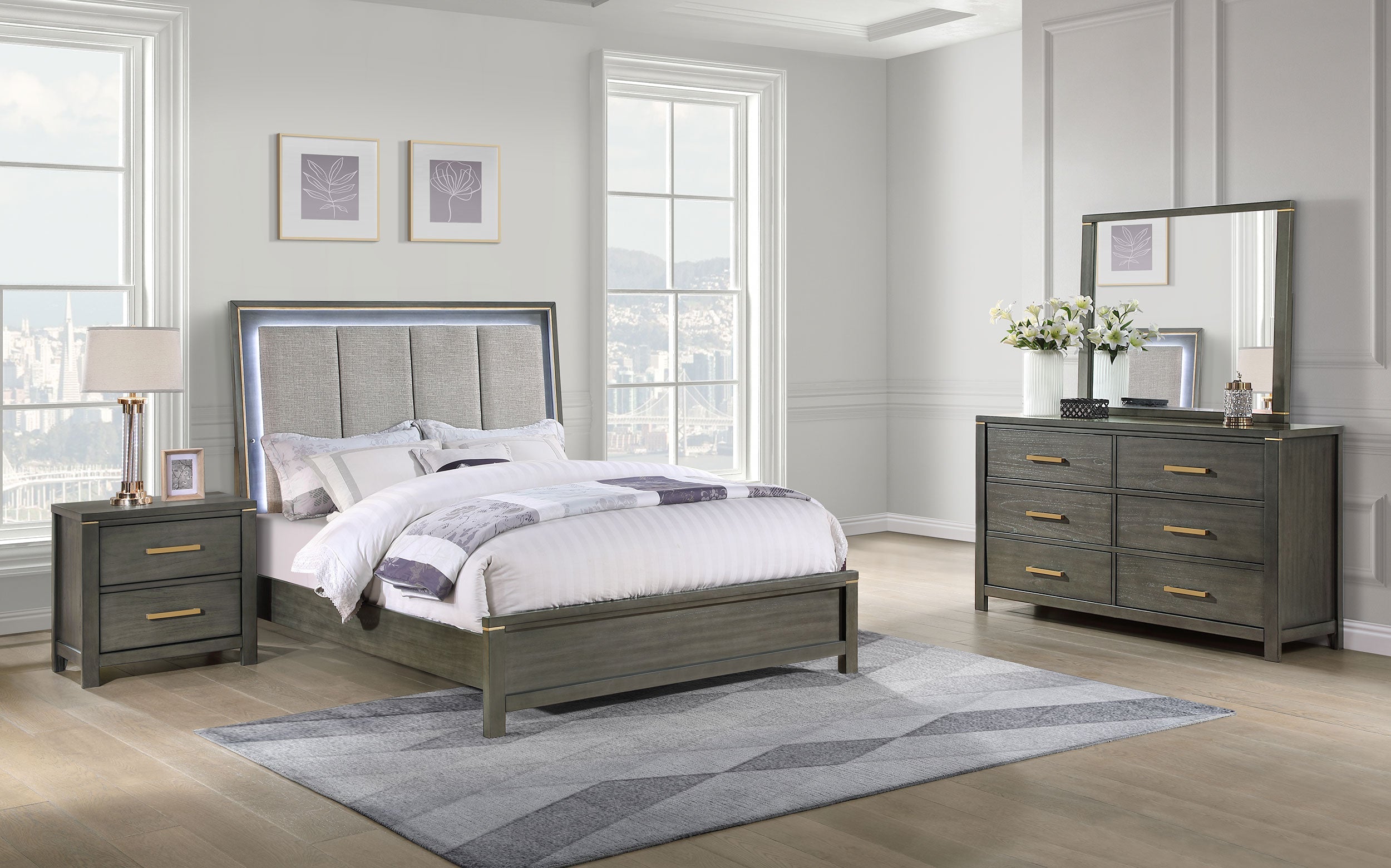 Kenora California King Bedroom Set Barley Brown