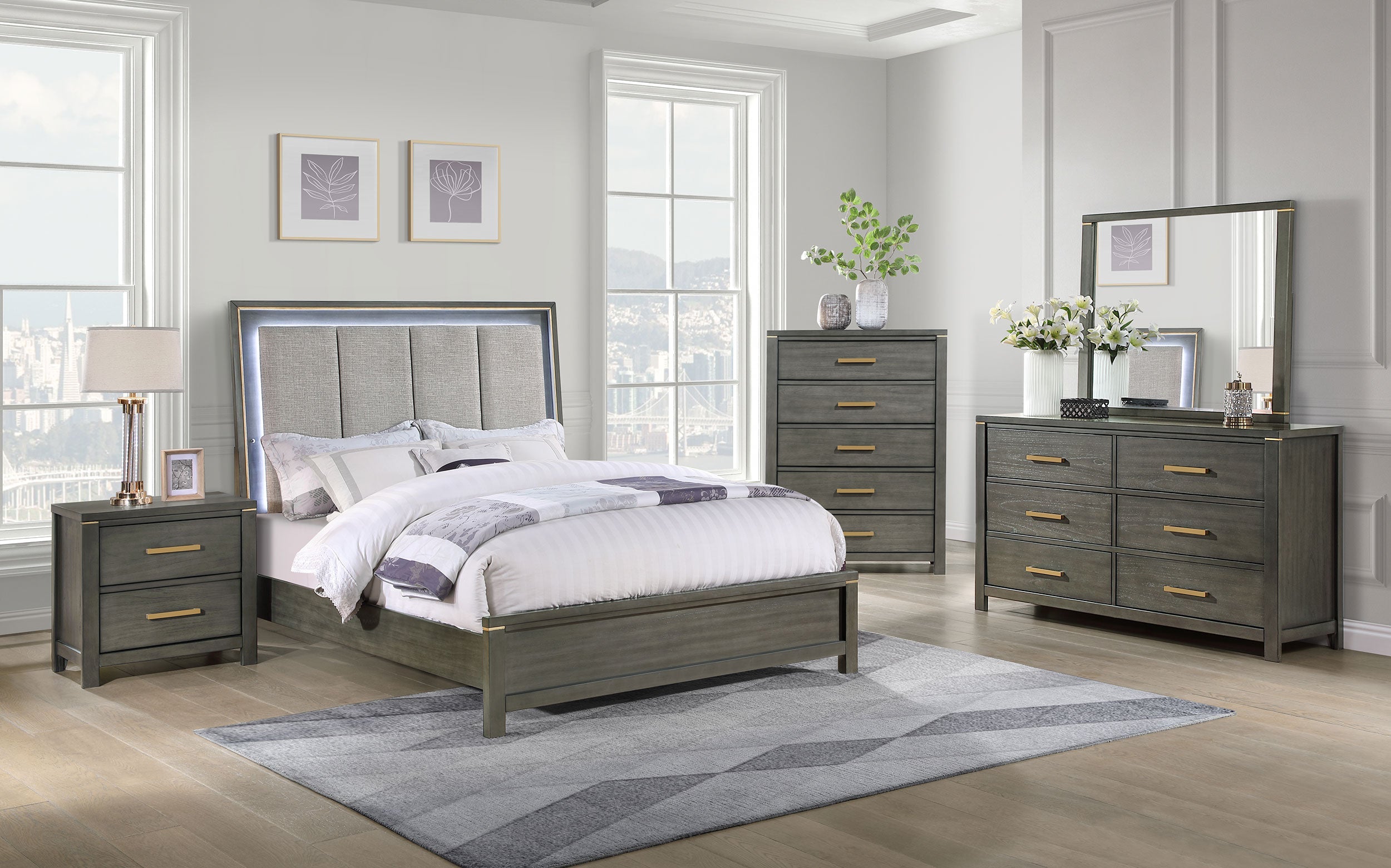 Kenora California King Bedroom Set Barley Brown