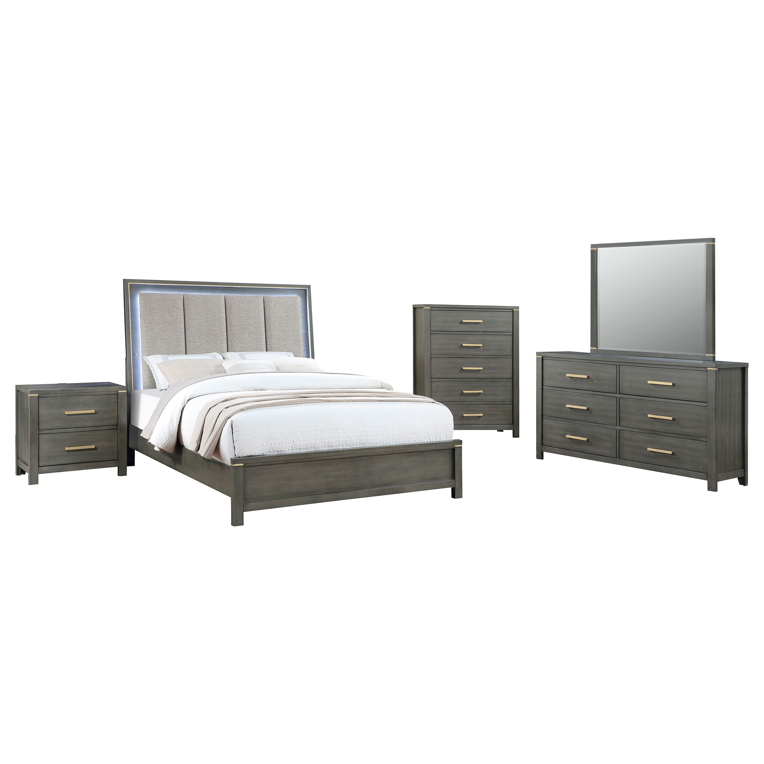 Kenora California King Bedroom Set Barley Brown