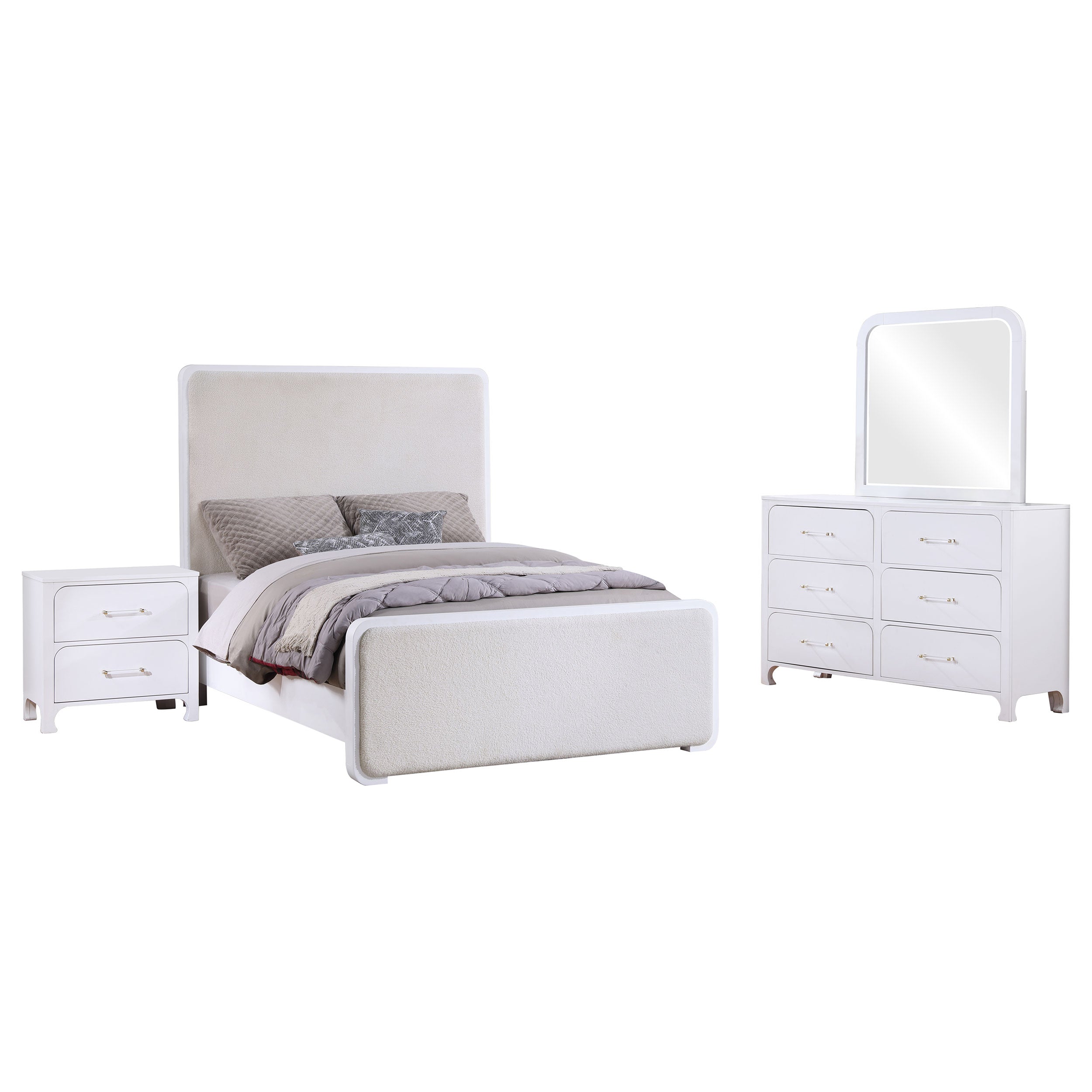 Anastasia Bedroom Set Pearl White