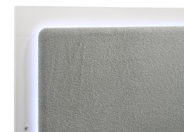 Camille Upholstered California King Panel Bed Grey