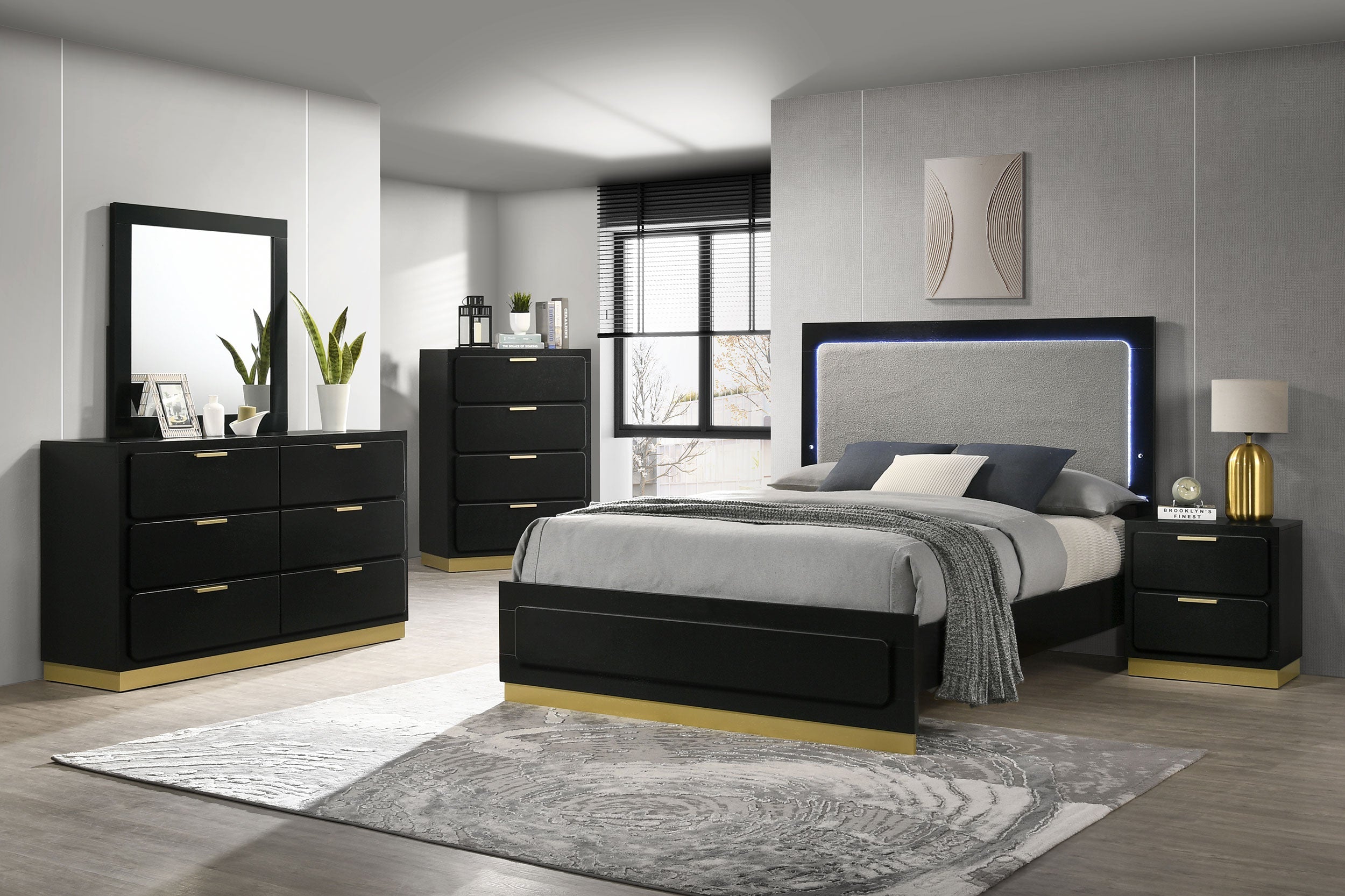Caraway California King Bedroom Set Black