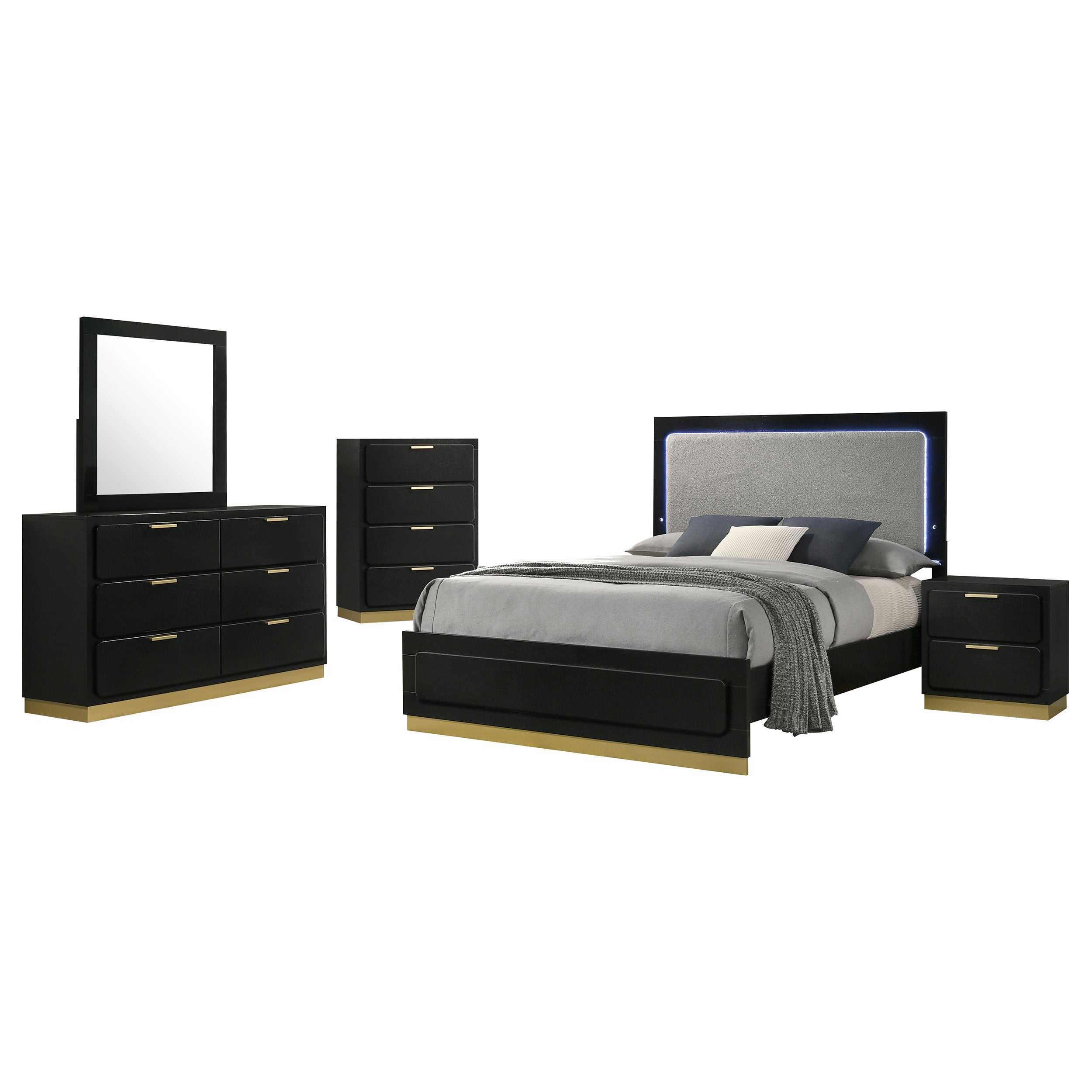 Caraway California King Bedroom Set Black