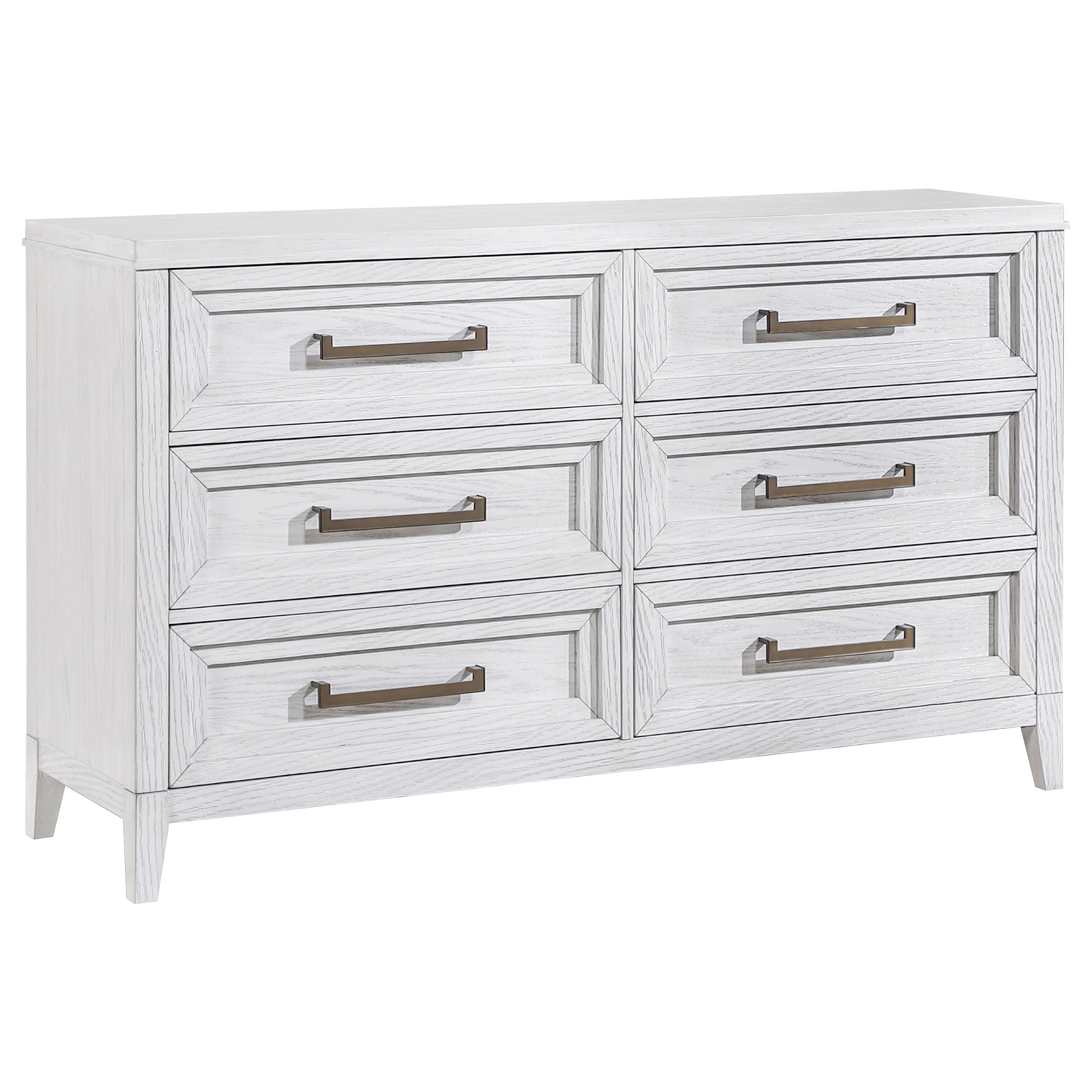 Marielle Cal King Bedroom Set Distressed White