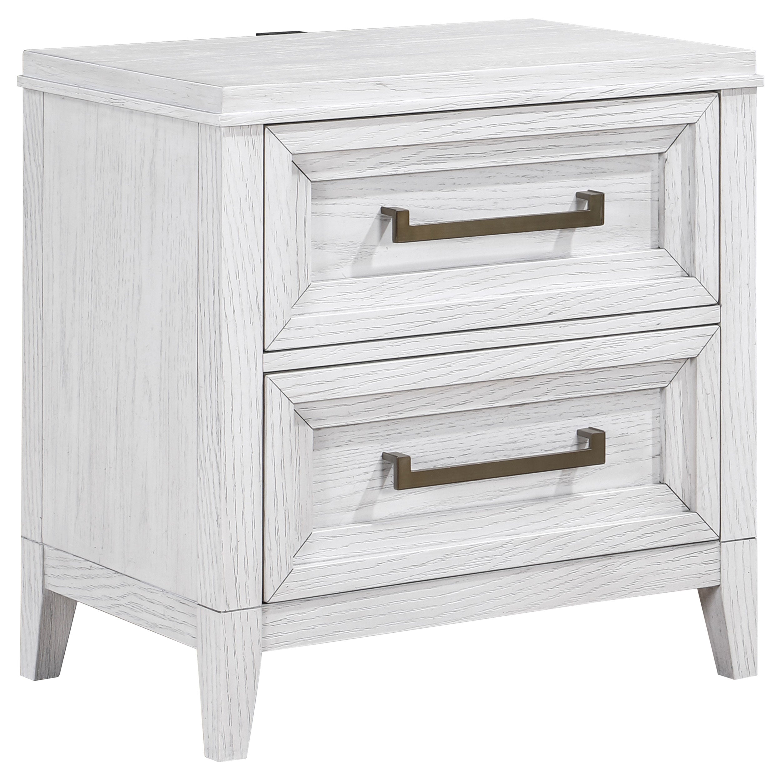 Marielle Cal King Bedroom Set Distressed White