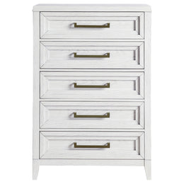 Marielle 5-drawer Bedroom Chest Distressed White