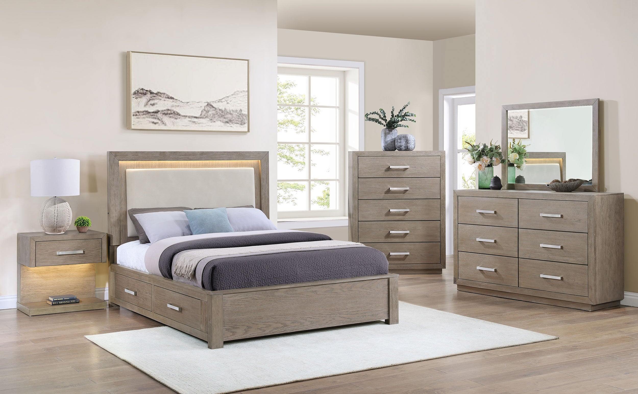 Kenora California King Bedroom Set Barley Brown