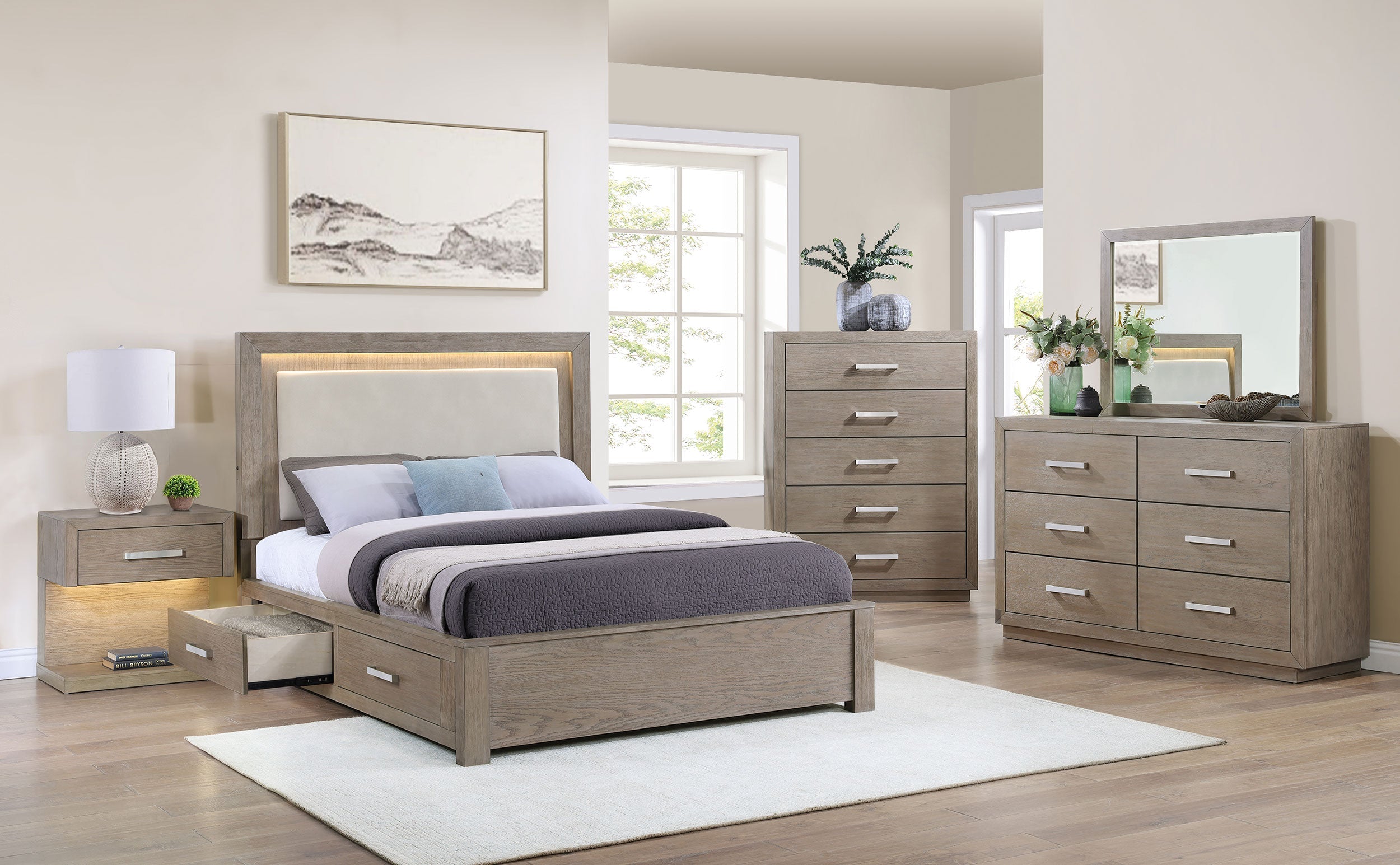 Kenora California King Bedroom Set Barley Brown
